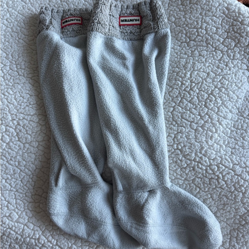 Hunter Gray Fleece Boat Socks